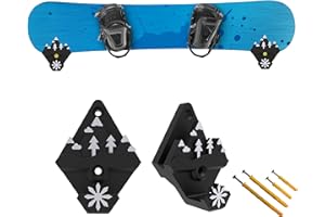 KONGISS Snow Ski Wall Mounts with Hooks,Snowboard Mount Storage Snowboard Display Wall Mount,Universal Fit Any Snow Skis, Snow Skis Rack