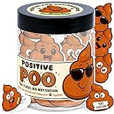 Funny Positive Poo Affirmation Cards Jar - Funny Gag Gift for Women, Men, Teens, Coworkers, Best Friend - Poop Emoji Gifts - Poop Gifts - Emotional Support Poo
