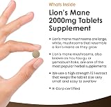 NEW LEAF PRODUCTS Lions Mane 2000mg Vegan Tablets 365 UK Made view 2
