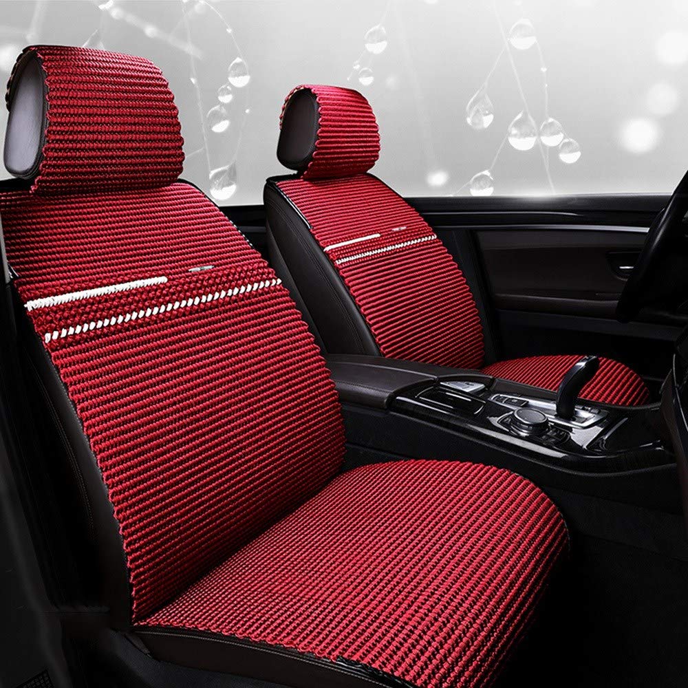 FIAT FIORINO VAN FABRIC BLACK & RED TRIM CAR SEAT COVERS 2 X FRONTS