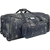 WOLT 120L Rolling Duffle Bag with Wheels, Large Deployment Military Bag, Wheeled Heavy Duty Luggage for Travel, Camping