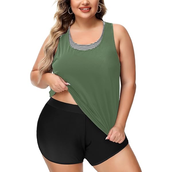NIeyook Plus Size Swimsuit For Women 2 Piece Tummy Zambia - View #5