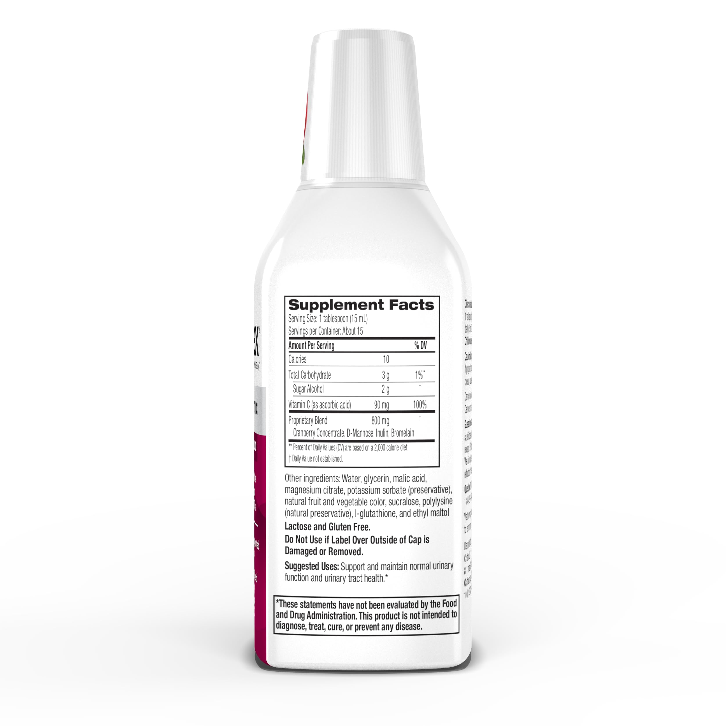 Cystex UTI Support & Urinary Health Supplement - Sugar-Free Cranberry Prebiotic with D-Mannose, Vitamin C, & Bromelain for UTI Protection & Maintenance - Liquid Formula for Men & Women - 7.6 oz