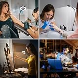 iZELL LED Desk Lamp with USB Adapter 3 Color Modes 10 Brightness 40cm Arm view 7