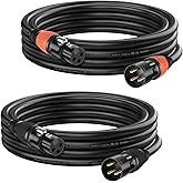 Czgor DMX Cable 10 ft 2 Pack, 3-Pin Gold Plated XLR Male to Female Cables | Compatible with Microphone, Stage Light DMX512, Mic Mixer, Band and More, Black Orange