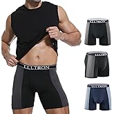 Incontinence Underwear for Men Washable Mens for Bladder 80ML Absorbency Reusable Leak Proof Underwear for Men Urinary Incontinence Boxer Shorts(2Black+1Blue)