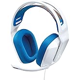 Logitech G335 Wired Gaming Headset with Flip to Mute Microphone - White | Flip to mute mic, 3.5mm audio jack, memory foam earpads, compatible with PC, PlayStation, Xbox, Nintendo Switch/Switch 2
