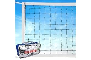 CYEELVES Professional Volleyball Net Outdoor Sand, Grass Volleyball Nets for Backyard, Portable Beach Kids Badminton Net Pro Volleyball Practice Net Set 32X3FT Indoor Volleyball Net for Pool Inground, No Poles
