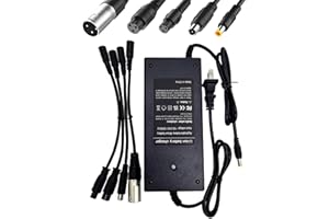 YAREMYEYE 42V 2A (5 Plugs) Universal Charger for Jetson,Gotrax,Razor,Brid,Segway, Sisigad,Hiboy,Ninebot 36V Lithium-ion Battery