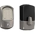 SCHLAGE BE489WB GRW 619 Encode WiFi Deadbolt Smart Lock, Keyless Entry Touchscreen Door Lock with Greenwich Trim, Satin Nickel