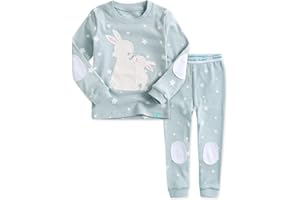 VAENAIT BABY 12M-12Y Infant Kids Junior Boys Girls Animal Truck Rabbit Character 100% Cotton Pajamas Set