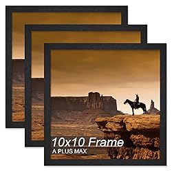A PLUS MAX Square 10x10 Frame Set of 3, Black