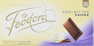 Feodora Chocolade-Tafel Tradition Edel-Bitter-Sahne, 5er Pack (5 x 100 g)