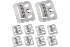 CATIEBYE 100pcs Stainless Steel Wall Panel Clamps Fastener 43x32mm Quick Install Buckle Fixing Pieces