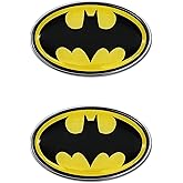 Elektroplate Officially Licensed Mini OEM Chrome DC Comics Batman Emblems for Motorcycles, Watercrafts, and Decorations | Universal Fit at 2.15" x 1.4" | Weatherproof | 2-Pack