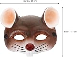 Gatuida Halloween Rat Mask Carnival 3D Mouse Animal Face Cover Cosplay Party view 3