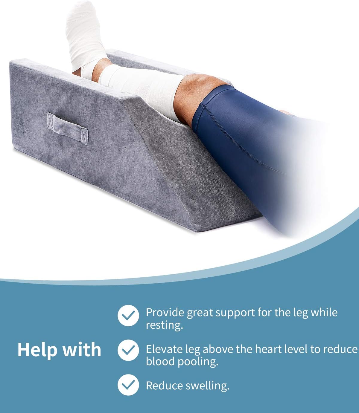 LightEase Memory Foam Leg, Knee, Ankle Support and Elevation Leg Pillow for Surgery: Home & Kitchen