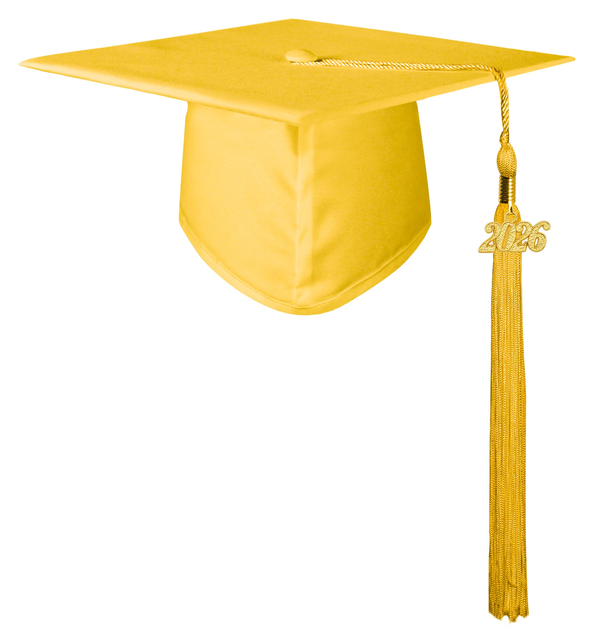 GraduationMall Graduation Hat for Adult 2025 Bachelor Cap Motorboard Hat for High School University Graduation Cap - Gold