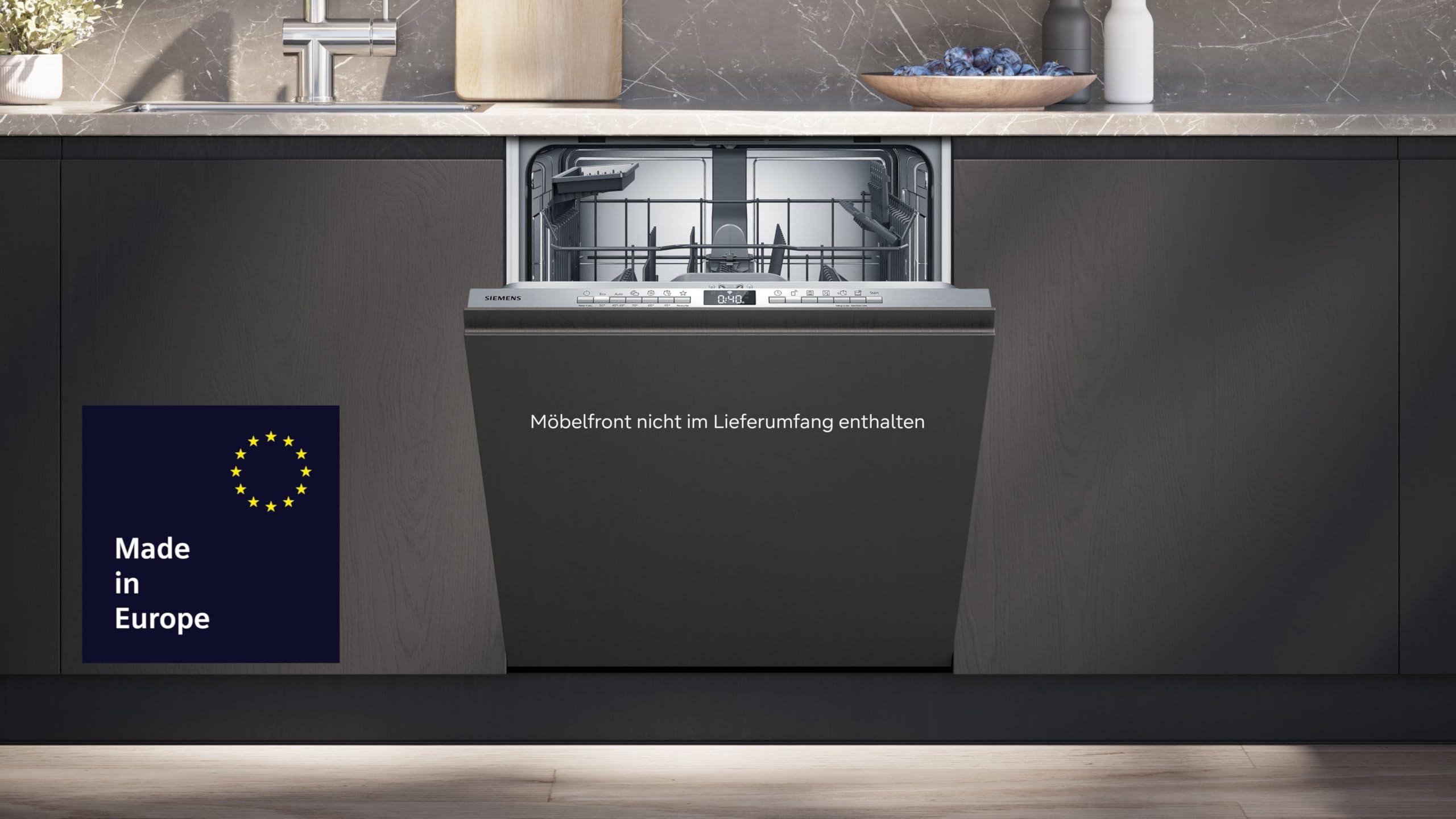 Siemens SN63HX03TE iQ300, Geschirrspüler vollintegriert 60 cm, Besteckkorb, smartStart, Programm-Assistent, Oberkorb höhenverstellbar, Bestätigte Hygieneleistung, Maschinenpflege-Programm, aquaStop 2