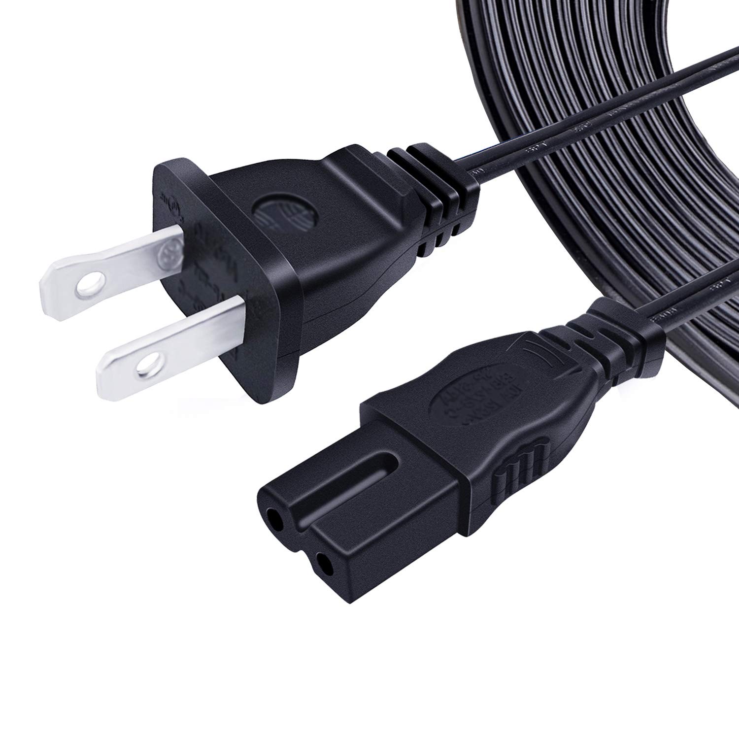 8ft Power Cord Replacement for Brother ES2000 SE400 CS-6000I S4400 PE800 PE770 SE600 SE625 Singer Janome Husqvarna Viking White Pfaff Baby-Lock Sewing Machine AC 2 Prong Cable