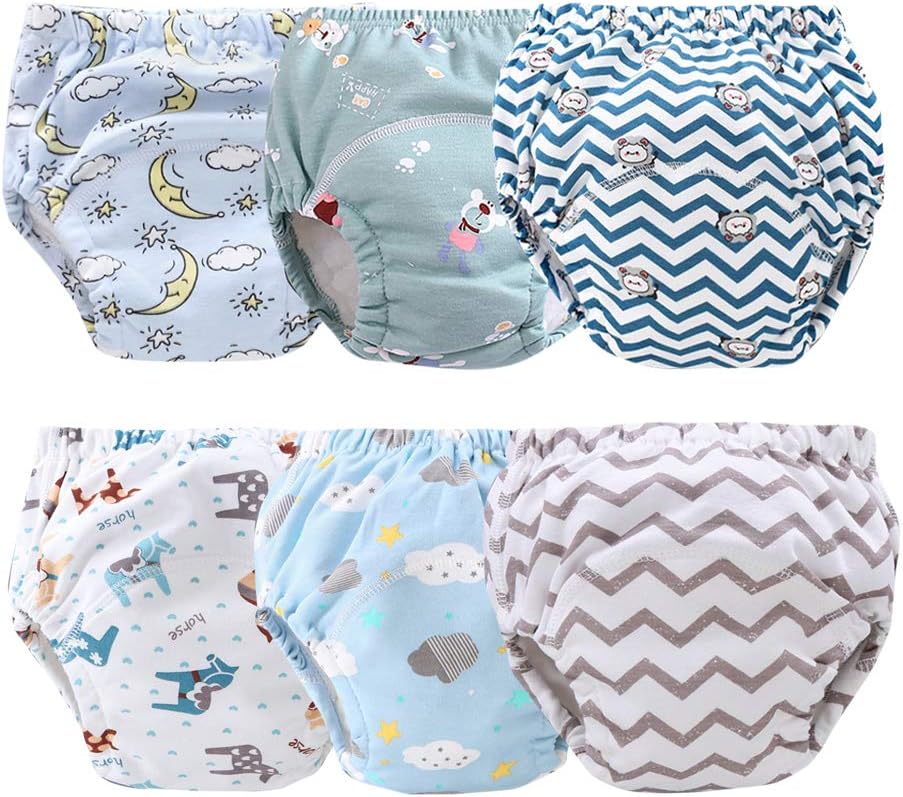 Orinery Padded Toddler Potty Training Pants for Boys and Girls Waterproof Underwear 6-Pack