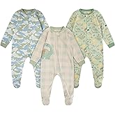 HUGGIES unisex-baby 3-pack Footed Fleece Coverall Pajamas