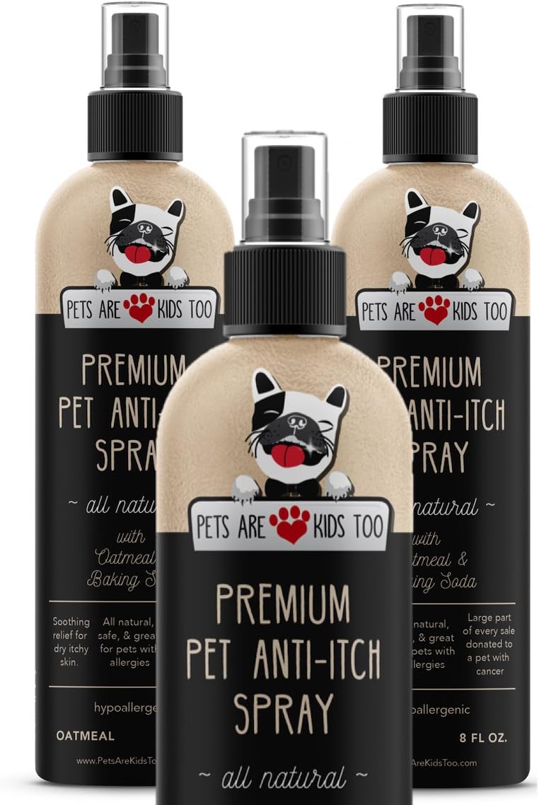 Premium Pet Anti Itch Spray & Scent Freshener! Natural ingredients & Hypoallergenic! Soothes Dogs & Cats Hot Spots, Itchy, Dry, Irritated Skin! Reduces Odor, Allergy Relief! Smells Amazing!