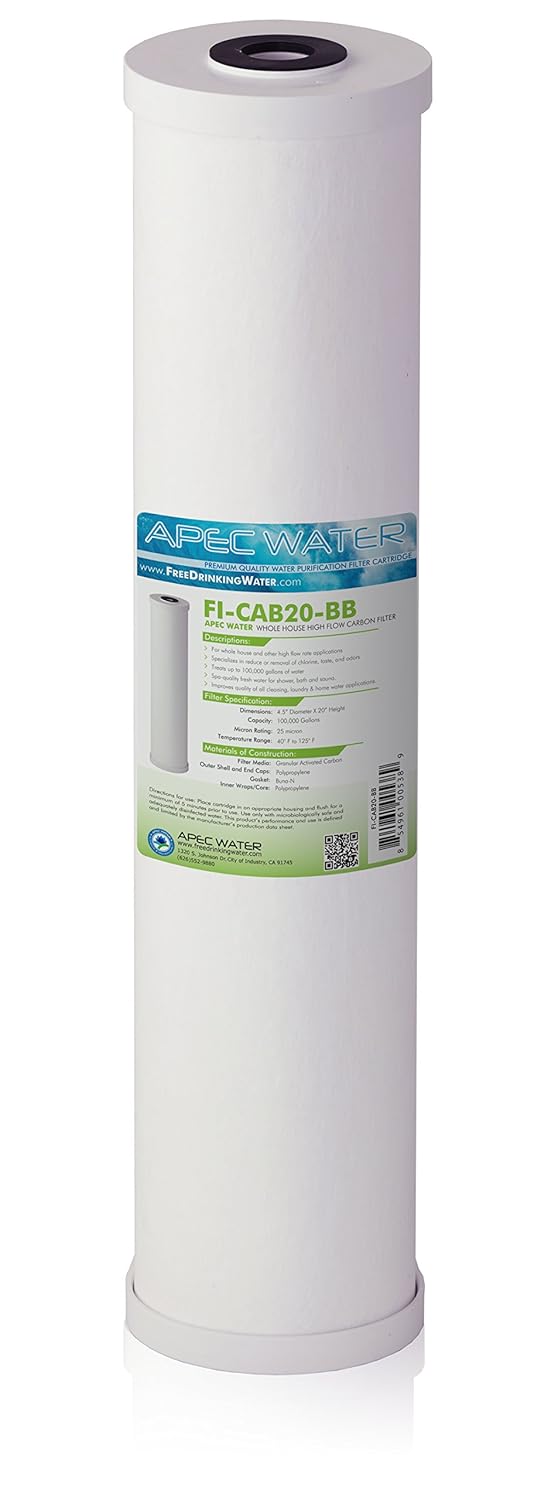 APEC 20" Whole House High Flow GAC Carbon Replacement Water Filter (FI-CAB20-BB)