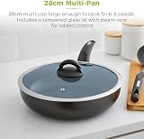 Tower Cerasure 28 cm Multi-Pan Aluminium Body Induction Non-Stick Graphite view 3