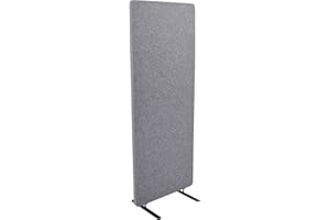 S STAND UP DESK STORE Stand Up Desk Store ReFocus Raw Freestanding Acoustic Desk Divider Privacy Panel to Reduce Noise and Visual Distractions (Castle Gray, 23.6" x 62")