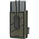 IDOGEAR Tactical Phone Pouch for 6.7 Phones, Molle-Compatible Waist Pack, 500D Nylon EDC Outdoor Holster Fits iPhone/Samsung