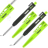 Tracer 2.0 Carpenters Pencils 2 Pack Deep Hole Construction Pencils 2.8mm | Site Holsters and Pencil Sharpener Carpenter Pencils Mark Up to 5.7 Inches Woodworking Pencil - Lapiz de Construccion