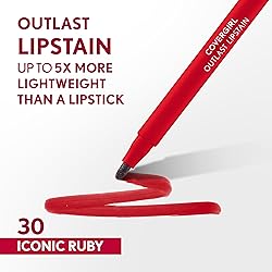 COVERGIRL Outlast, 30 Iconic Ruby, Lipstain, Smooth