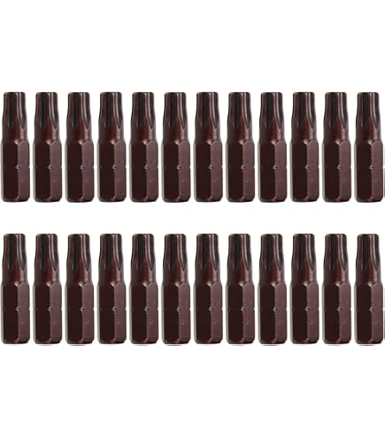 TMAX 25-Pack T30 Torx Impact Bits – 2-Inch Long, S2 Steel, 1/4" Hex Shank, With Storage Box