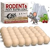 Mouse Repellent 36 Balls, Peppermint Rodent Repellent for Indoor & Outdoor Use, Long-Lasting Safe Mice Deterrent, Natural Effective Moth Balls for Rodent Control for Home, Car & Garden