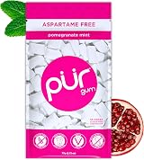 PUR Gum Pomegranate Mint Sugar Free Chewing Gum 55 Pieces Vegan Xylitol