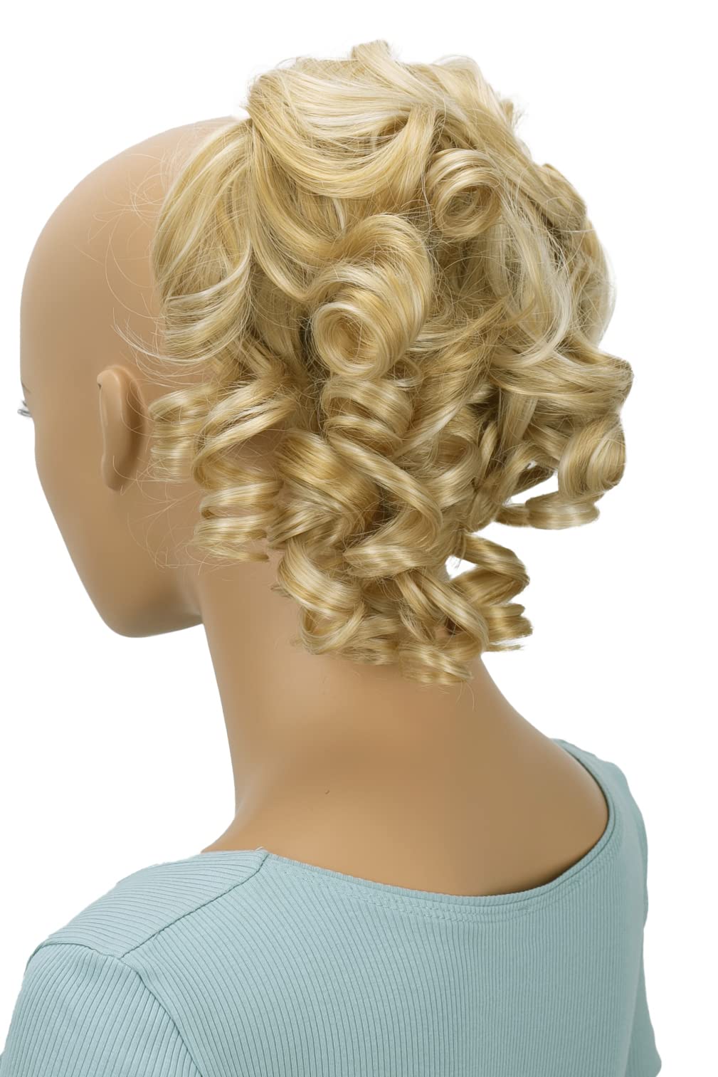 CAISHA Hairpiece Scrunchy Updo Bridal Hairstyles Voluminous Curly Messy Bun Blond Mix G7L — image 1