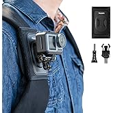 TELESIN Backpack Mount Bag Belt Shoulder Strap Clip Holder Attachment w Adjustable Pad for GoPro Max Hero 13 12 10 9 8, DJI O