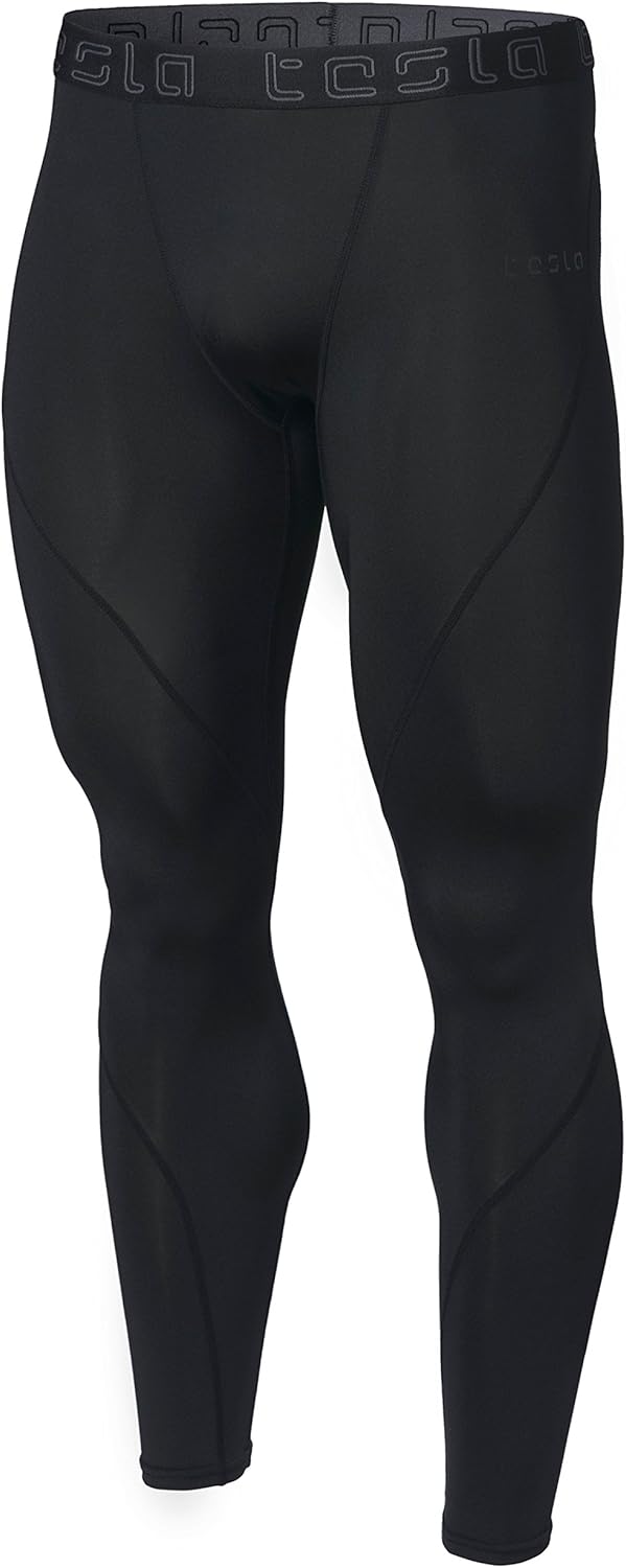 UV/SPF Running Tights TSLA 1 Workout Leggings 2 or 3 Pack Mens UPF 50