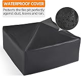 Yaheetech Square Fire Pit 86cm Outdoor Patio Heater Table with Cover view 8