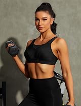 WingsLove Women’s High Impact Sports Bra Full Coverage Wirefree Black view 4