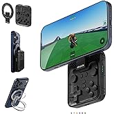 abxylute M4 Snap-On Mobile Gaming Controller for Android & iPhone, Switch 1&2, Portable Bluetooth Mini Controller, Pocket-Sized Retro Emulator Gamepad w/Stand, Dual Joystick Turbo Pro Gaming, Magnetic Black
