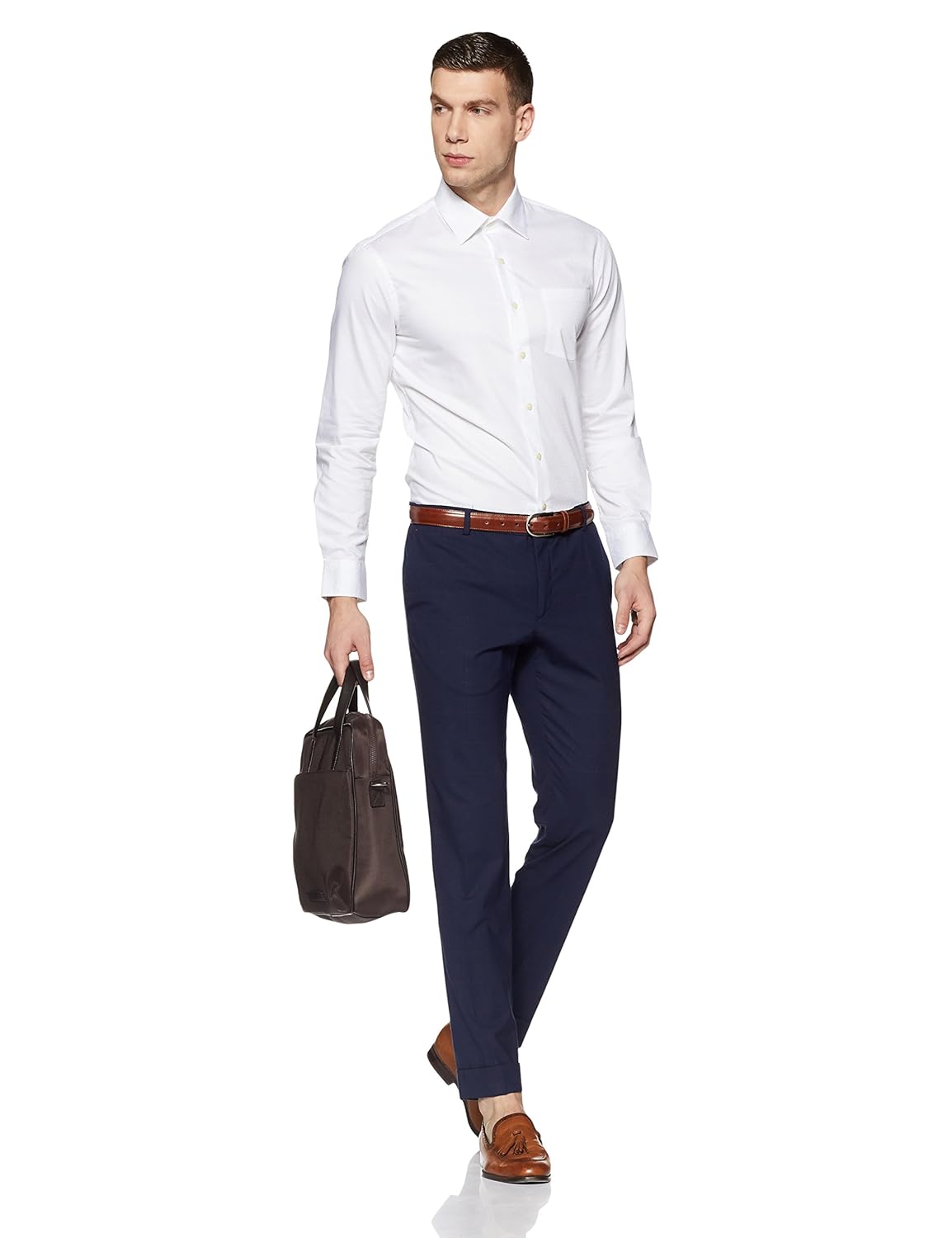 arrow men's plain slim fit formal shirt