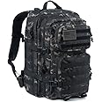 REEBOW GEAR Military Tactical Backpack Large Army 3 Day Assault Pack Molle Bag Backpacks (Black Camo)