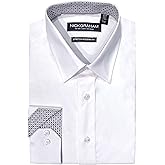 Nick Graham Long Sleeve Solid Dress Shirt for Men, Wrinkle Free Men’s Dress Shirt with Performance Fabric