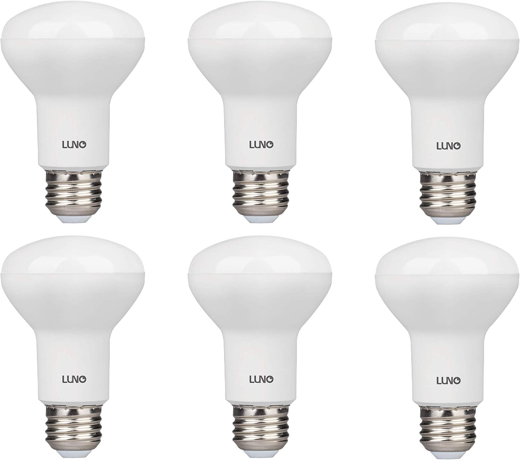LUNO R20 Dimmable LED Bulb, 6.5W (45W Equivalent), 455 Lumens, 5000K (Daylight), Medium Base (E26), UL & Energy Star (6-Pack)