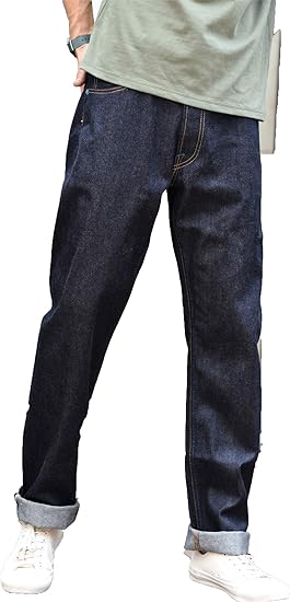 Amazon Saucezhan Sz6601 9オンス薄いメンズジーンズメンズジストライプジーンズ オリジナル牛布の縁ジーンズ 牛の飼育ややスリム秋のメンズジーンズ赤耳デニムジーンズ ダークブルー W28 ジーンズ 通販