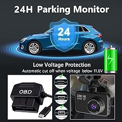 OBD Power Cable Kit Dash Camera USB to Type C
