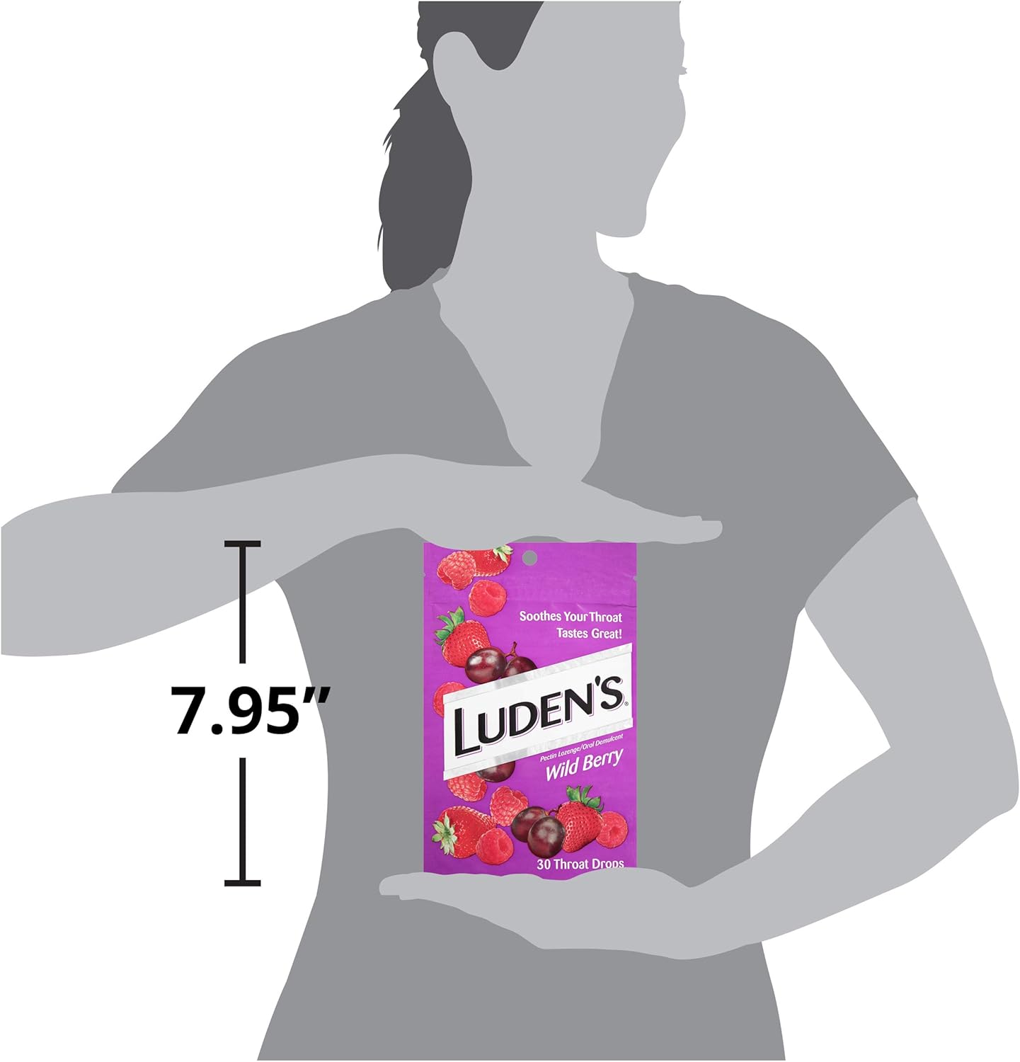 Ludens Throat Drops, Wild Berry, 30 Count: Health & Personal Care