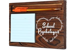 SOSREBEDR School Psychologist Gifts, School Psychologist Graduation Gift, Thank You Gifts for School Psychologist, Funny Desk Signs for School Counseling Office Desk Self-Stick Note Pad Holders SD130